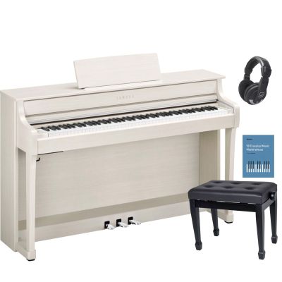 Pack Yamaha CLP-835 WB Piano Clavinova ( Blanco Abedul )