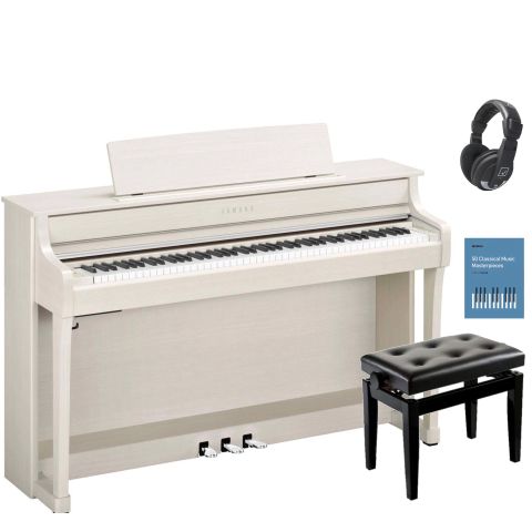 Pack Yamaha CLP-845 WB Piano Clavinova ( Blanco Abedul )