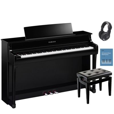 Pack Yamaha CLP-845 PE Negro Pulido Piano Clavinova