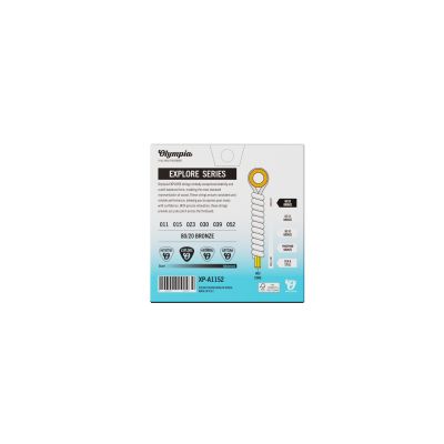 Olympia Explore Acoustic Guitar Strings, 80/20 Brz, 011-052 2