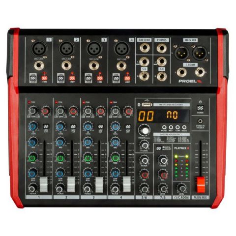 Proel PLAYMIX8 Mesa de Mezclas 8 Canales