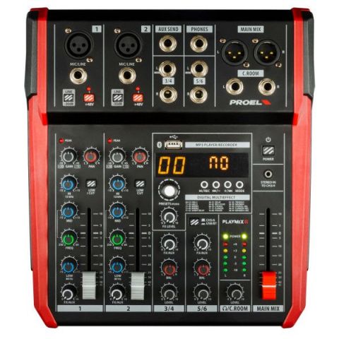Proel PLAYMIX6 Mesa de Mezclas 6 Canales