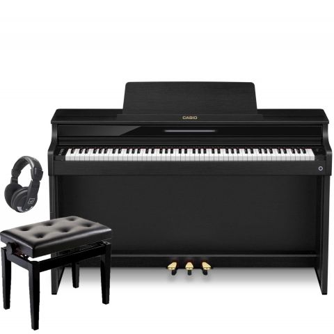 Pack Casio Celviano AP-550BK Negro con Banqueta Regulable