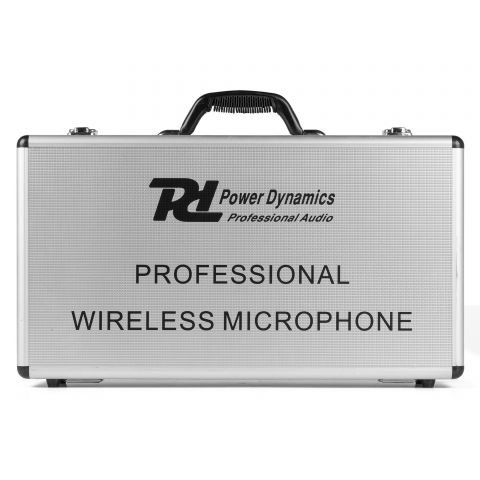 Power Dynamics PD524B Juego de micrófono inalámbrico UHF con 4 micrófonos de petaca