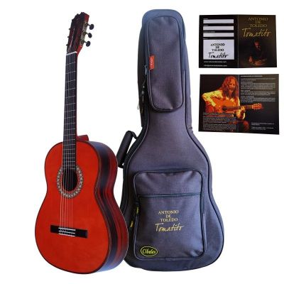 Antonio de Toledo Tomatito Almería Roja Guitarra Flamenca negra de palo santo de Patagonia