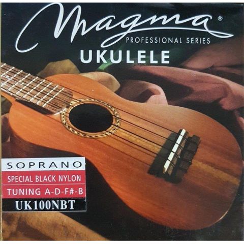 Magma UK100NBT Juego Cuerdas Ukelele Soprano Black Nylon