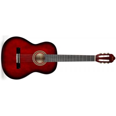 Valencia VC104 Guitarra Clásica Roja