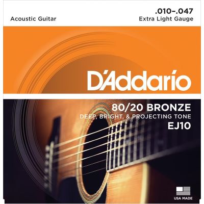 Daddario Serie EJ10 Cuerdas Guitarra Acústica