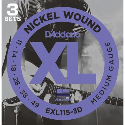 Daddario EXL115-3D - xl blues jazz rock [11-49] 2