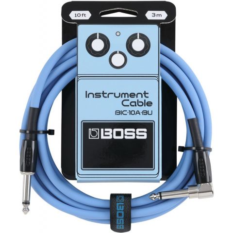 Boss BIC-10A Blue Cable Jack-Jack 3m recto codo