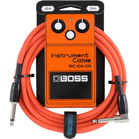 Boss BIC-10A Orange Cable Jack-Jack 3m recto codo