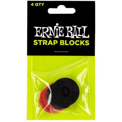 Ernie Ball 4 Enganches Seguridad Correa Rojo Negro
