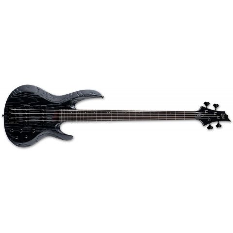 ESP LTD Ml B-4 Black Blast Signature Mike Leon C Estuche