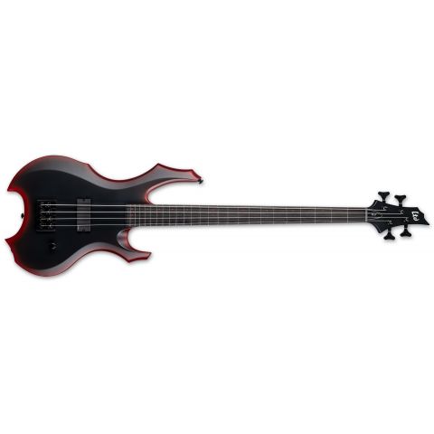 ESP LTD Fl-4 Black Red Burst Satin Fred Leclercq Signature