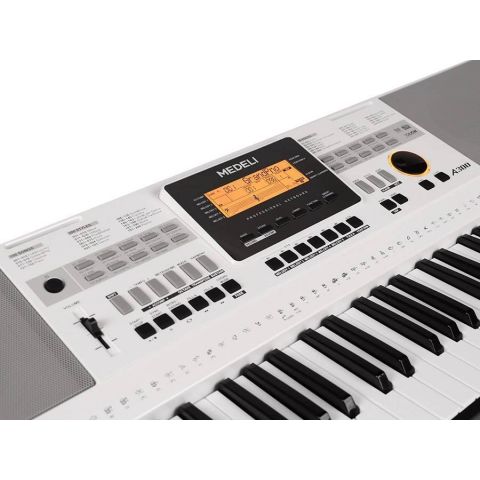Medeli A300W Blanco Teclado Profesional 61 Teclas sensitivas