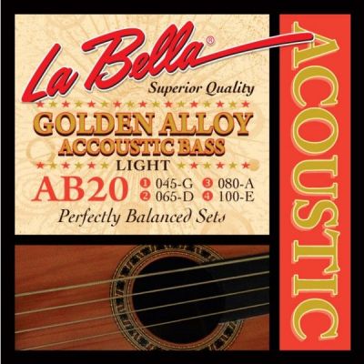 La Bella AB20 Golden Alloy Cuerdas Bajo Acústico