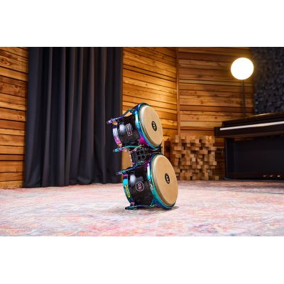 Meinl S400PBK Spectrum Series Bongós 7" y 8 1 2" Phantom Black 2