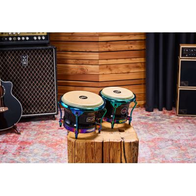 Meinl S400PBK Spectrum Series Bongós 7" y 8 1 2" Phantom Black