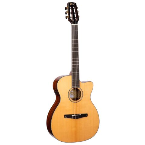 Cort GOLD-OC8 Nylon NAT Guitarra clásica electrificada con funda