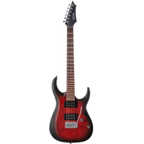Cort X100 OPBB guitarra eléctrica Open Pore Black Cherry Burst