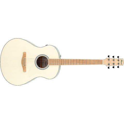 Ibanez AAM370M2E-AIB Guitarra electroacústica Transparent Antique White Ice Blue Open Pore