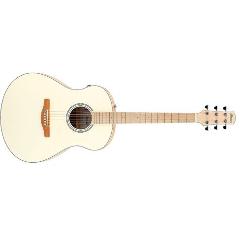 Ibanez AAM370M2E-APF Guitarra electroacústica Transparent Antique White Peach Fuzz Open Pore