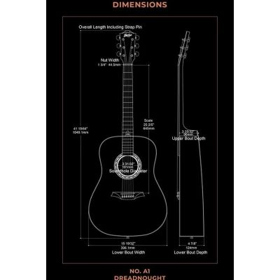 Bromo BAB1 Guitarra Acústica Blanc Series
