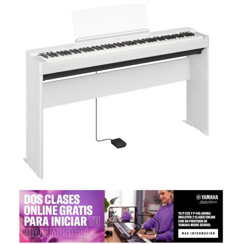 Pack YAMAHA P-225 Blanco Bluetooth + Soporte L200