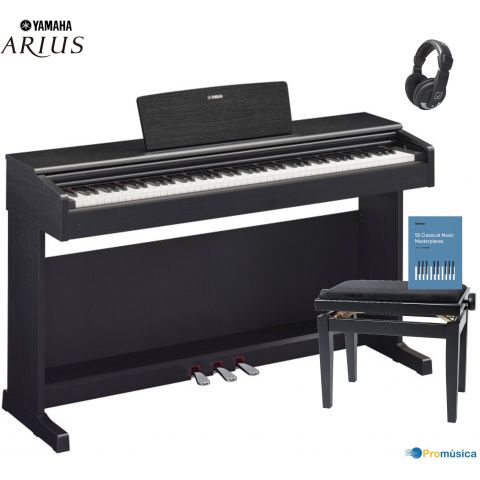 Pack Yamaha YDP 145 Arius Negro Piano digital