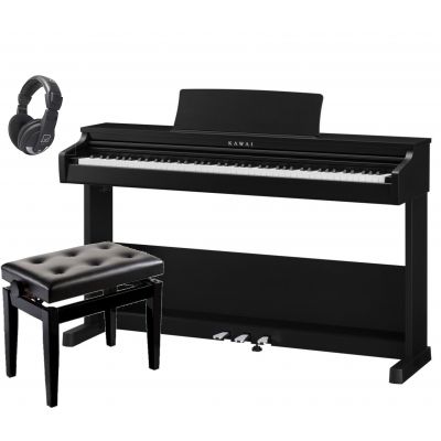 Pack Kawai CX102 W Piano digital Negro con Banqueta y Auricular