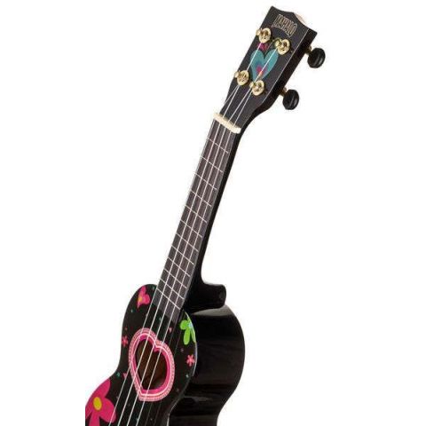 Mahalo MA1HEBK Ukelele Soprano Corazones con Funda