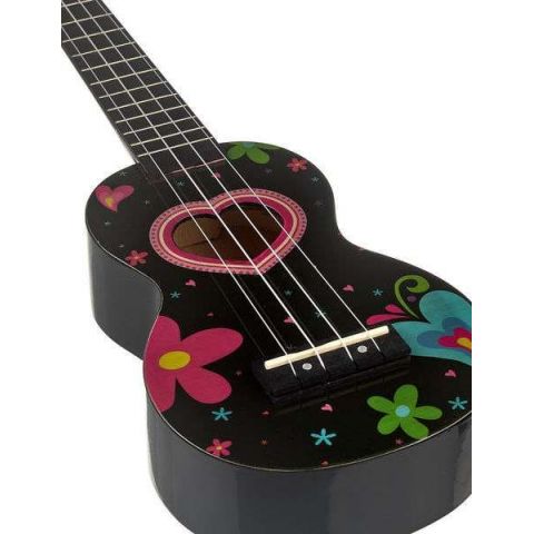 Mahalo MA1HEBK Ukelele Soprano Corazones con Funda