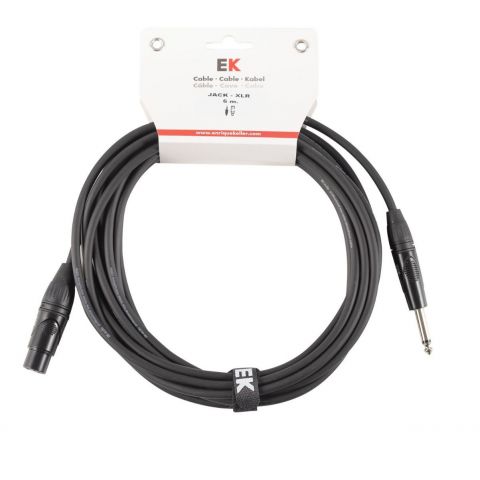 Ek Audio PXJ0016 Cable para Micrófono Jack - Xlr Hembra 6 M