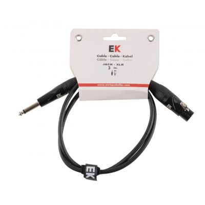 Ek Audio PXJ0013 Cable para Micrófono Jack - Xlr Hembra 3 M