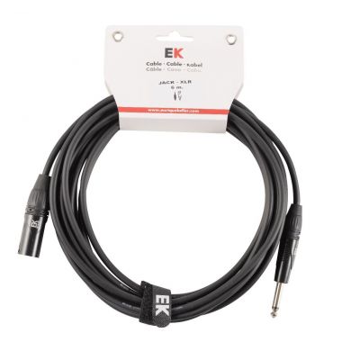 Ek Audio PXJ0056 Cable para Micrófono Jack - Xlr Macho 6 M