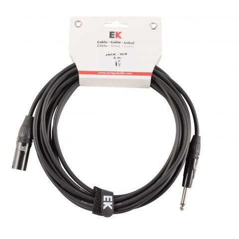 Ek Audio PXJ0056 Cable para Micrófono Jack - Xlr Macho 6 M