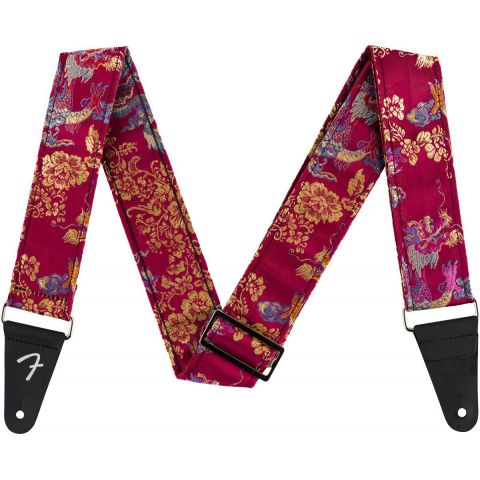 Fender Satin Dragon Strap Wine Correa de Guitarra
