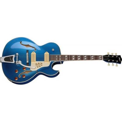 Stanford CR Fatboy Bigsby B60 Guitarra Eléctrica Hollow Body Pelham Blue