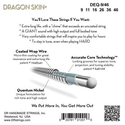 DR Strings DEQ-9 46 DRAGON SKIN +