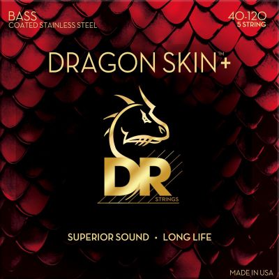 DR DBS5-40 Dragon Skin+ Cuerdas Bajo 5 Cuerdas Acero Inox Coating