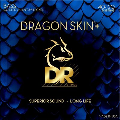 DR DBQ5-40 Dragon Skin+ Light Cuerdas Bajo 5 Cuerdas Quantum Nickel Coated