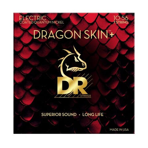 DR DEQ-7 10 DRAGON SKIN + Coated Quantum Nickel 7 Cuerdas medium