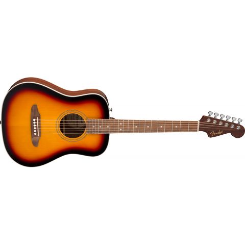 Fender California Standard Redondo Mini 3 Tone Sunburst Guitarra Acústica con Funda