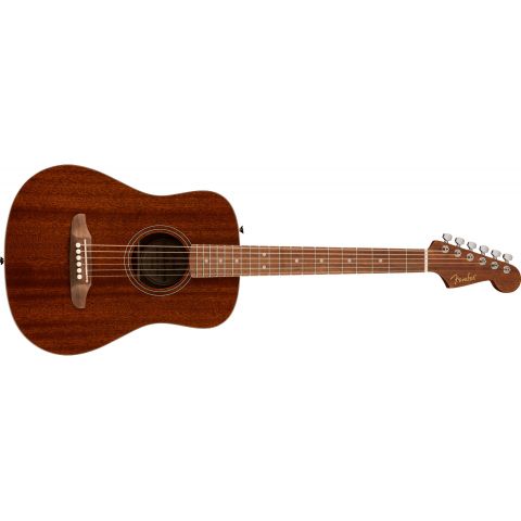 Fender California Standard Redondo Mini 3 Sapeli Natural Guitarra Acústica con Funda