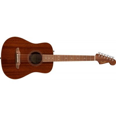 Fender California Standard Redondo Mini 3 Sapeli Natural Guitarra Acústica con Funda