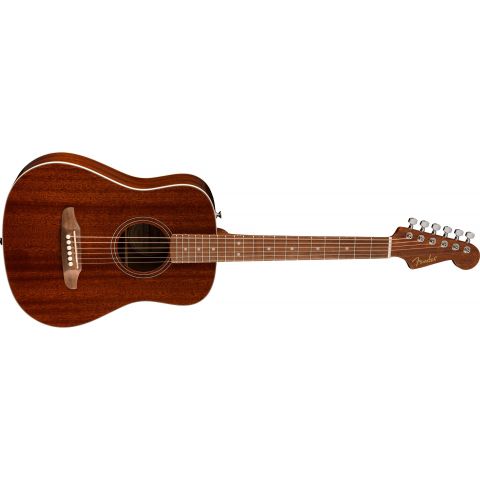 Fender California Standard Redondo Mini 3 Sapeli Natural Guitarra Acústica con Funda