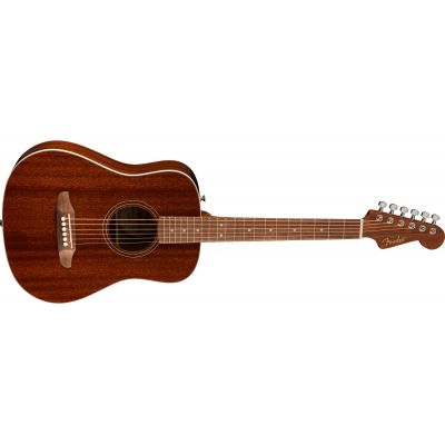 Fender California Standard Redondo Mini 3 Sapeli Natural Guitarra Acústica con Funda