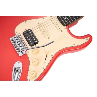 Mooer MSC10 Elite Guitarra Eléctrica Fiesta Red