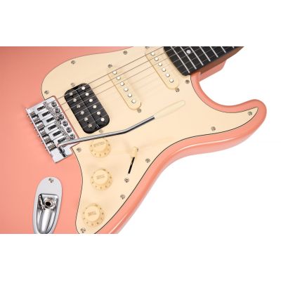 Mooer MSC10 Elite Guitarra Eléctrica Flamingo Pink