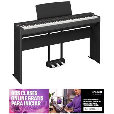 Pack YAMAHA P-225 Negro Bluetooth + Soporte L200 + Pedalera LP1